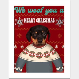 We woof you a merry christmas Posters and Art